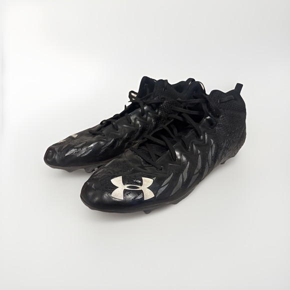 Under Armour Spotlight Select Mid MC Football Cleats Black Size 16 3022667-001 - Picture 1 of 8